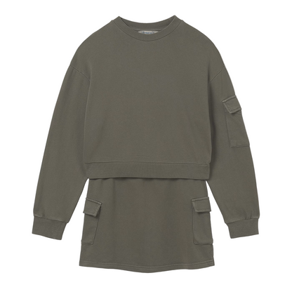 Cargo Skirt & Sweatshirt Set