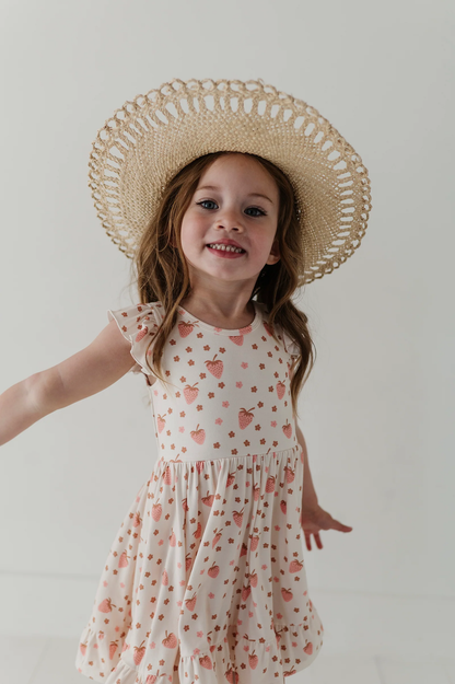 Strawberries - S/L Twirl Dress