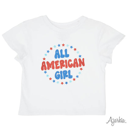 Glitter American Girl White Boxy