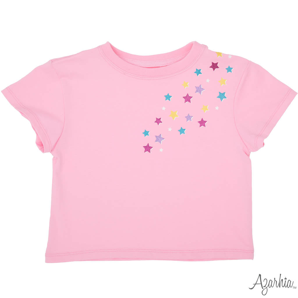 Glitter Falling Star Pink Boxy
