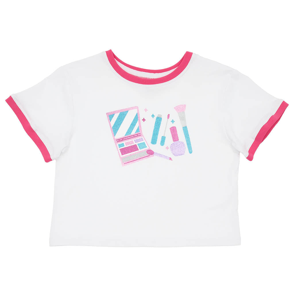Glitter Make Up Ringer Tee