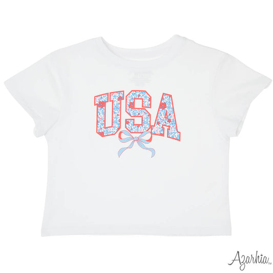 American Floral USA White Boxy