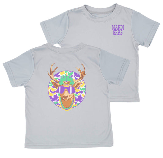 Mardi Gras Camo Deer Tee
