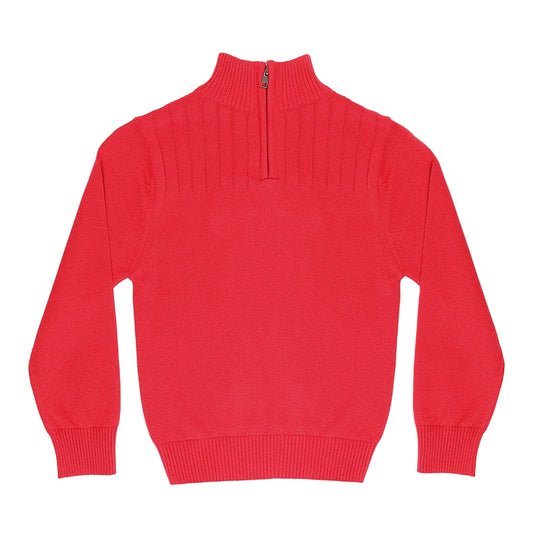 Aspen 1/4 Zip Sweater - Red