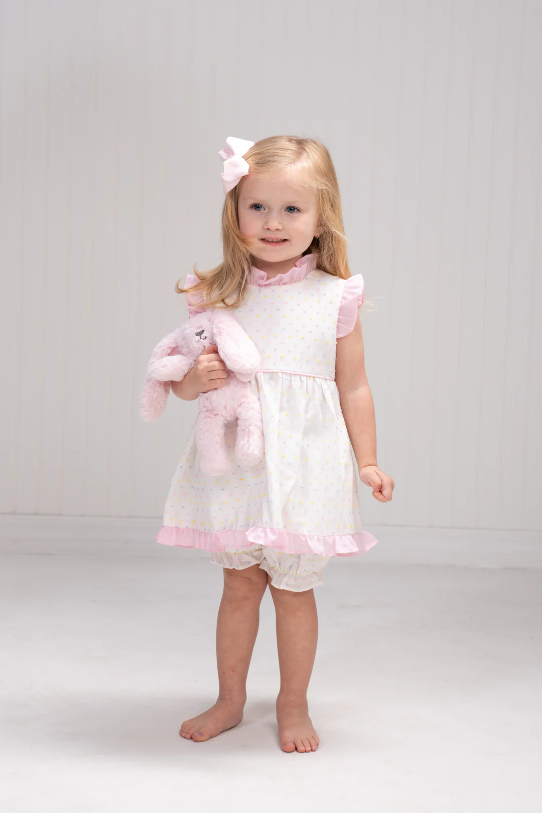 Raegan Bloomer Set - Pastel Swiss Dot