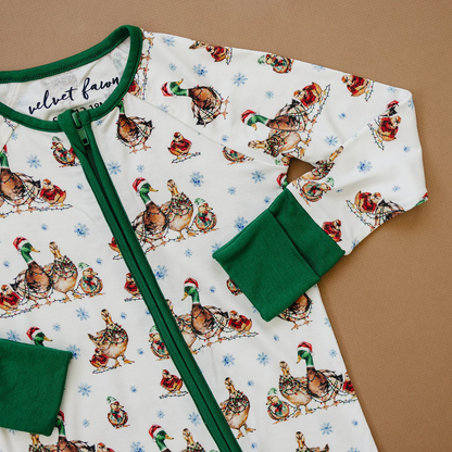 Bamboo Zip PJ - Merry Mallards