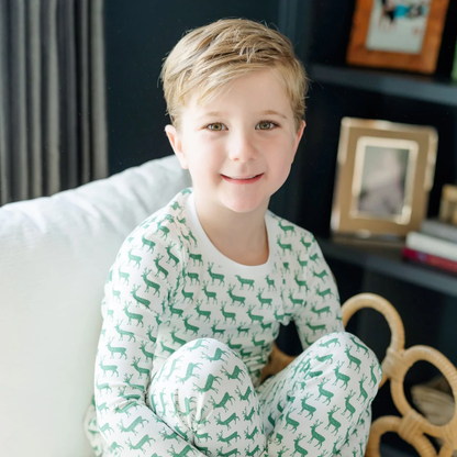 Grayson PJ Set - Woodland Deer