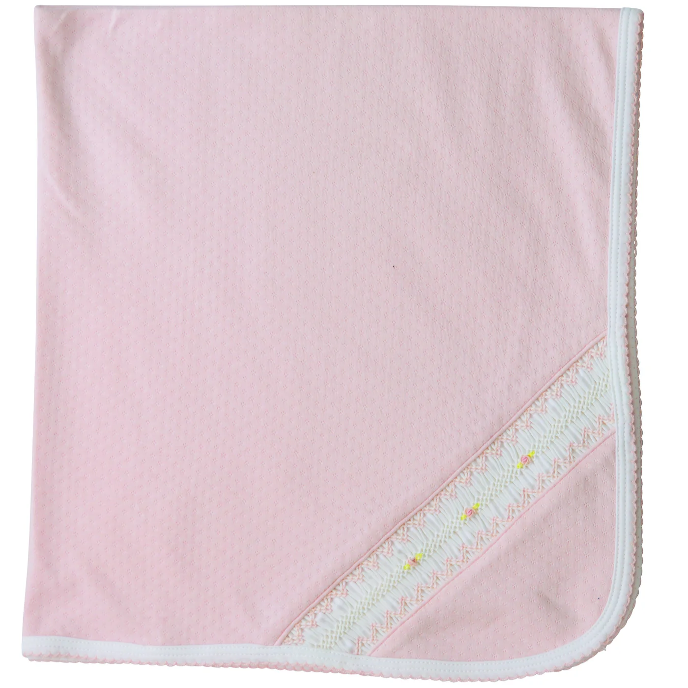 Sweet Pink Smocked Blanket