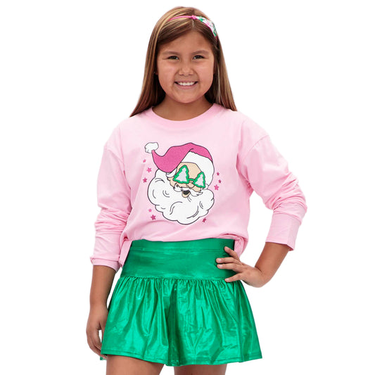 Glitter Santa L/S Top