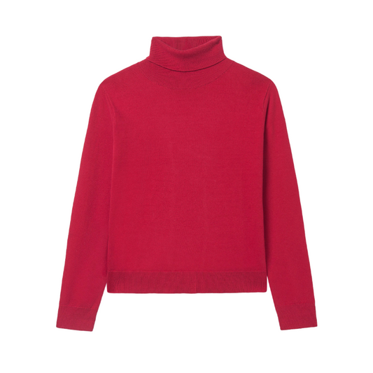 Turtleneck Sweater - Red
