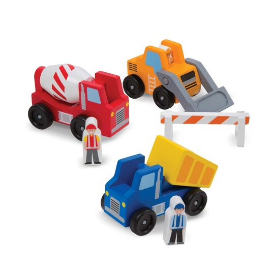 Classic Wooden Construction Vehicle Set