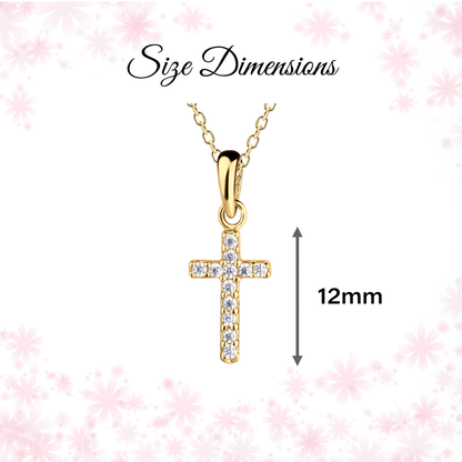 14K Gold Cross Necklace - Godchild