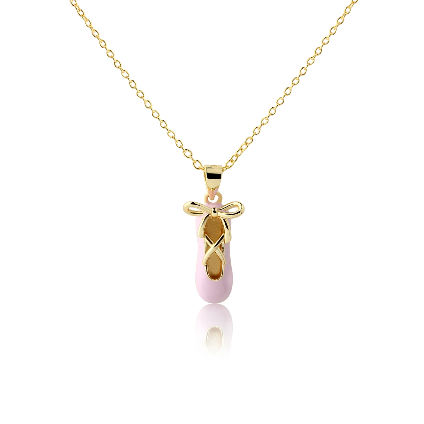 Pink Ballet Slipper Necklace