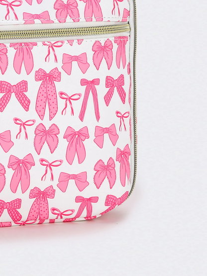 Bow Print Canvas Lunch Bag