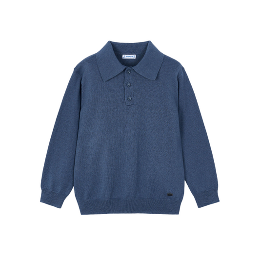 Knit L/S Polo - Navy