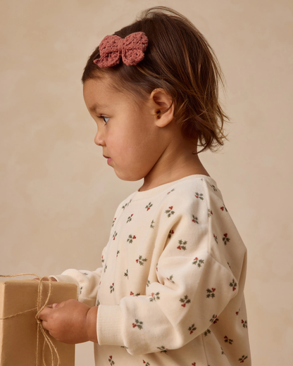 Crochet Bow - Cranberry