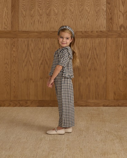 Prairie Blouse - Navy Check