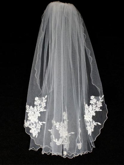 White Lace Veil - 30"