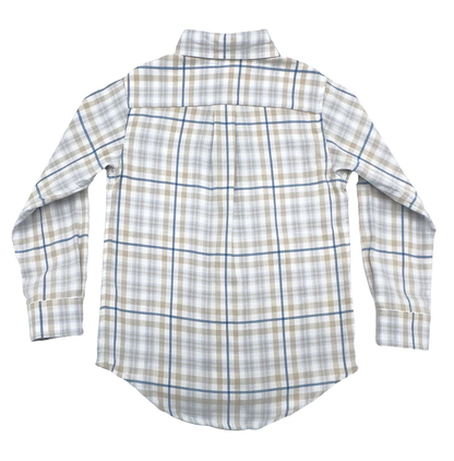 Carter Shirt - Khaki/Blue Plaid