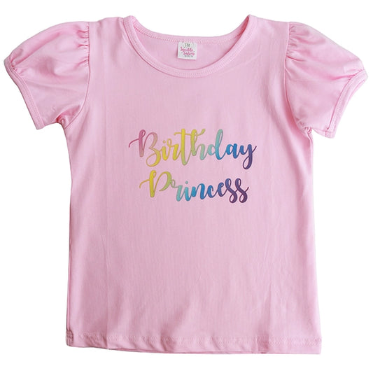 Rainbow Birthday Princess Tee