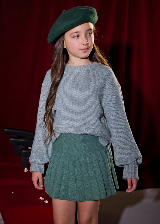 Girls Knit Skirt - Sage