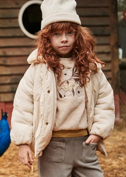 Padded Puffer Jacket - Sand