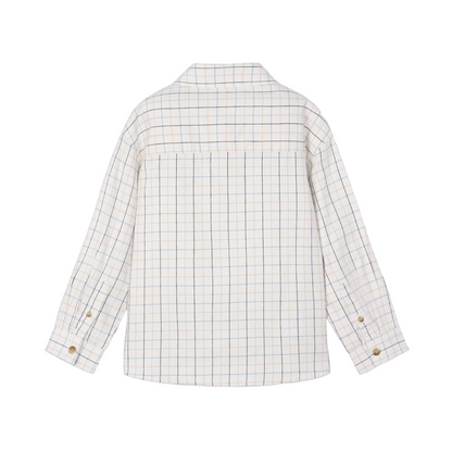 Checkered L/S Shirt - White