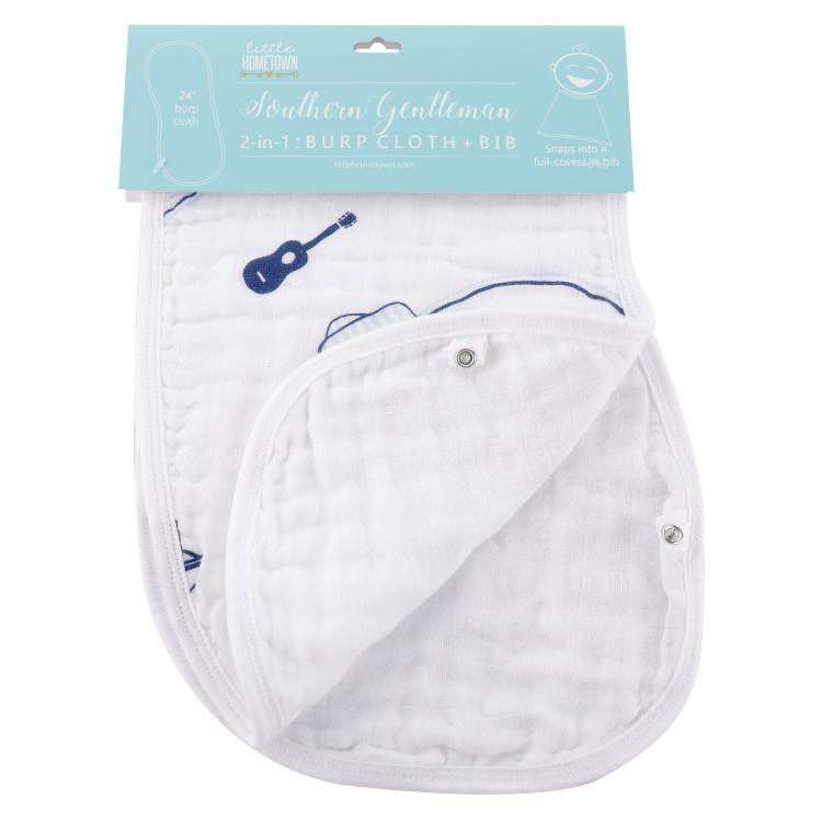 Burp Cloth & Bib: Southern Gent