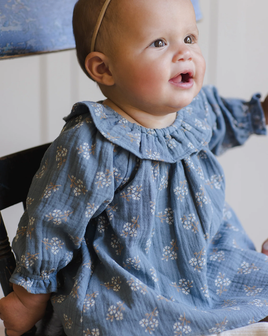 Isla L/S Dress - Blue Floral