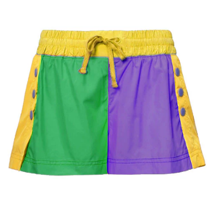 Mardi Gras Color Block Short