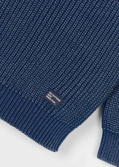 Rib Knit Sweater - Blue