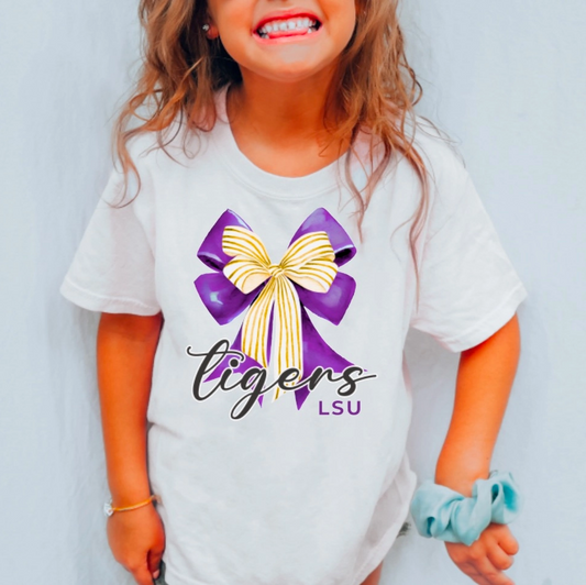 LSU Tigers Coquette Bow Tee