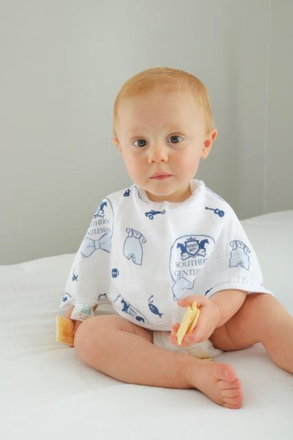 Burp Cloth & Bib: Southern Gent