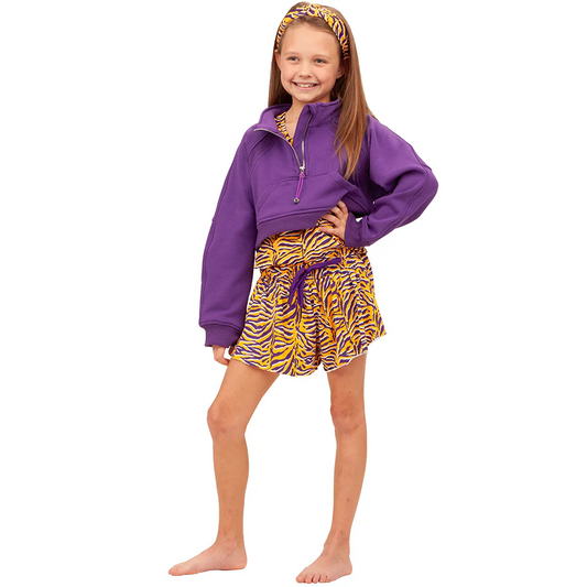 Oversized Crop 1/4 Zip Sweatshirt