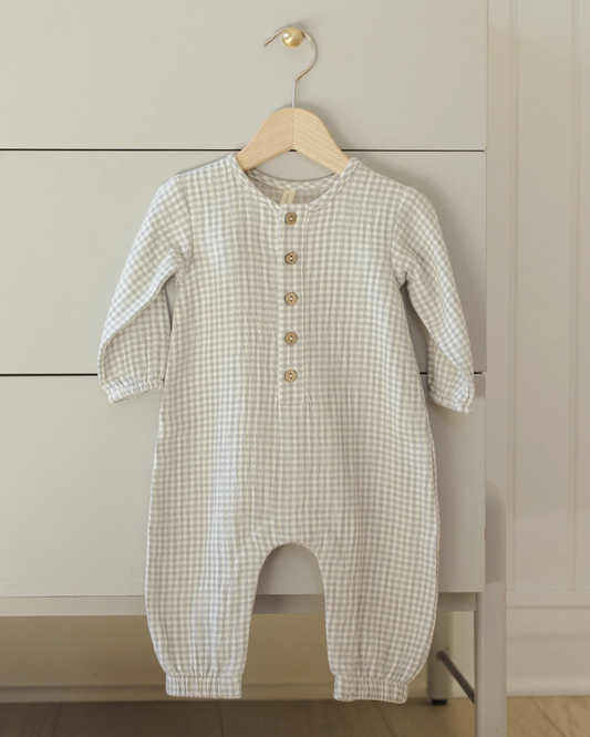 Woven Jumpsuit - Blue Gingham