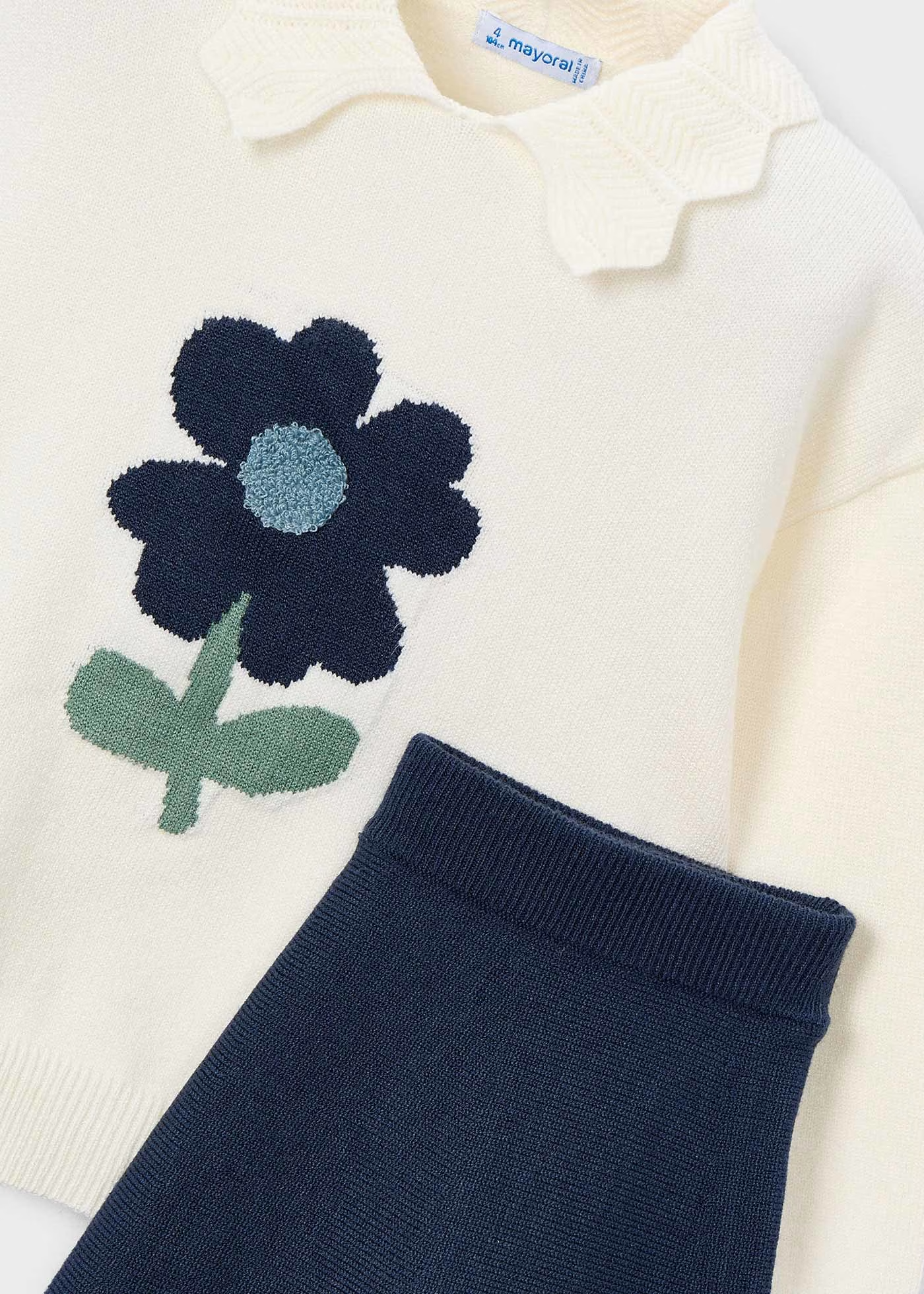 Flower Sweater Skirt Set