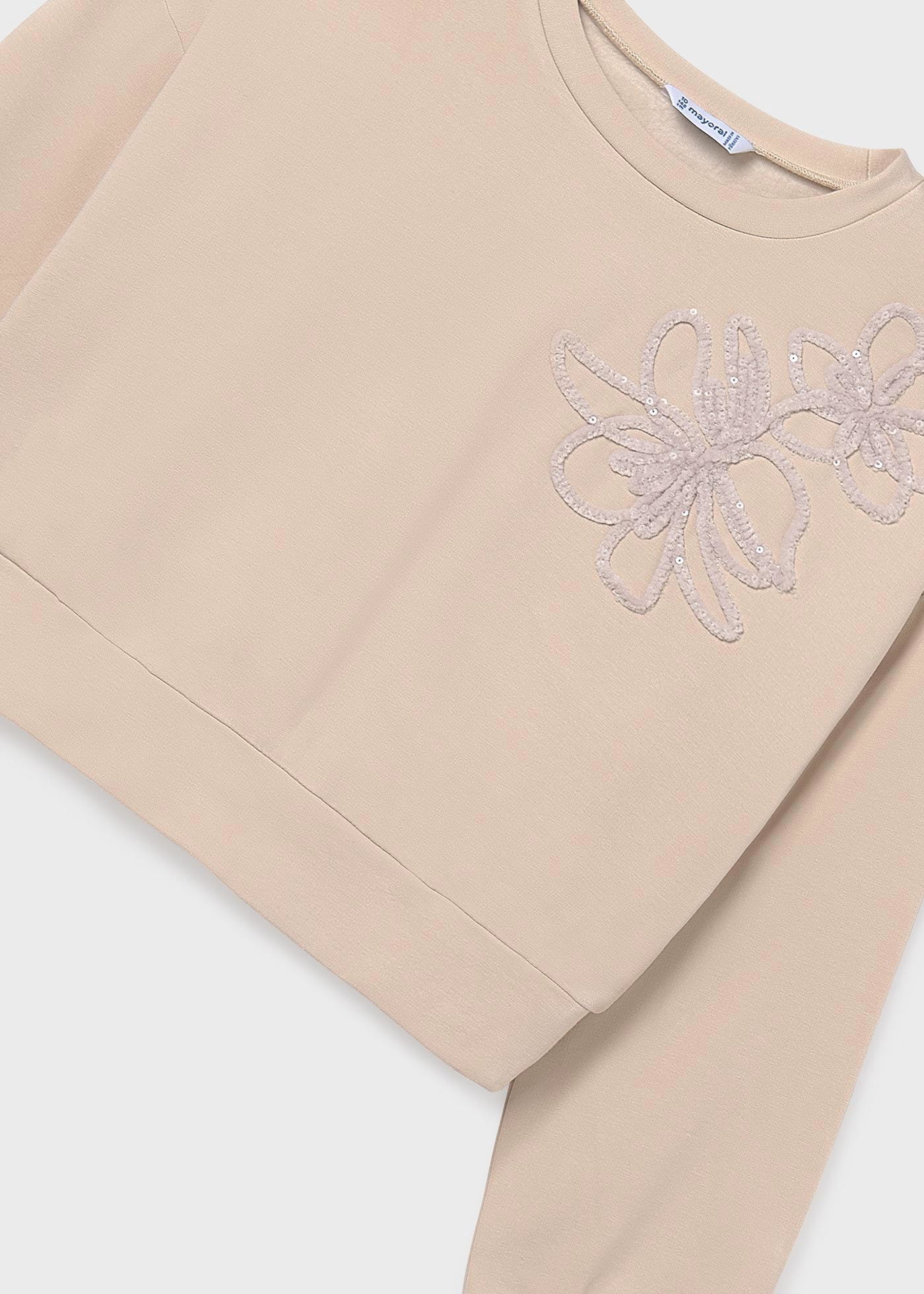 Flower Sweatshirt - Tan