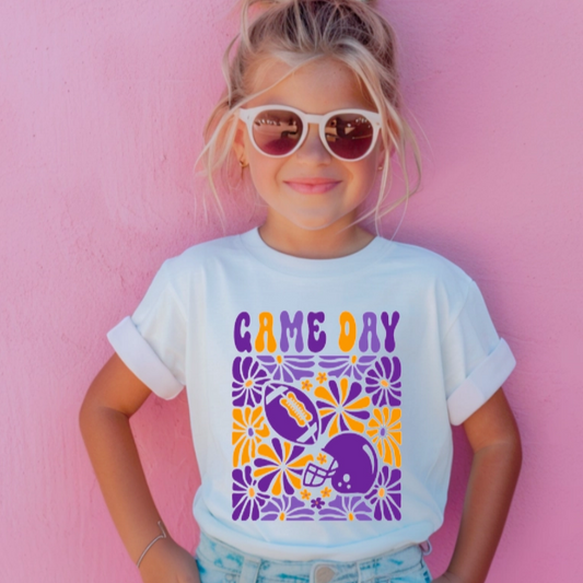 Game Day Floral Football Tee
