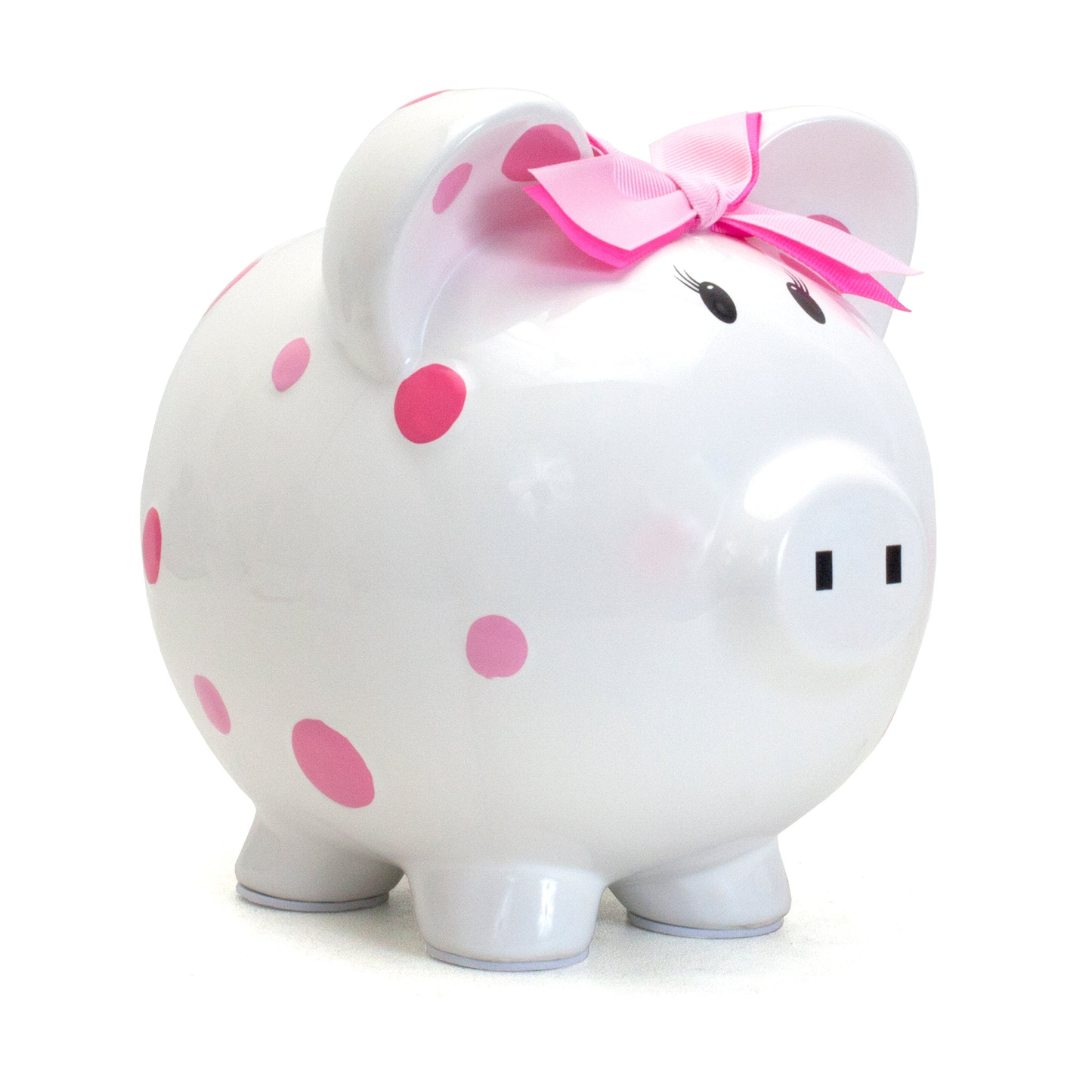 Pink Multi Dot Pig Bank