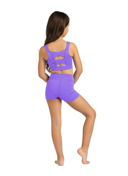 Cross Back Top - Bright Lavender