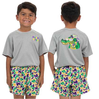 Mardi Gras Party Gator Drifit Tee