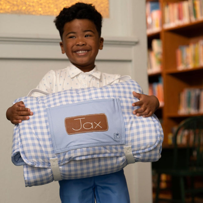 Blue Gingham Nap Mat
