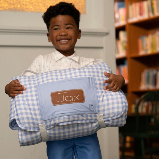 Blue Gingham Nap Mat