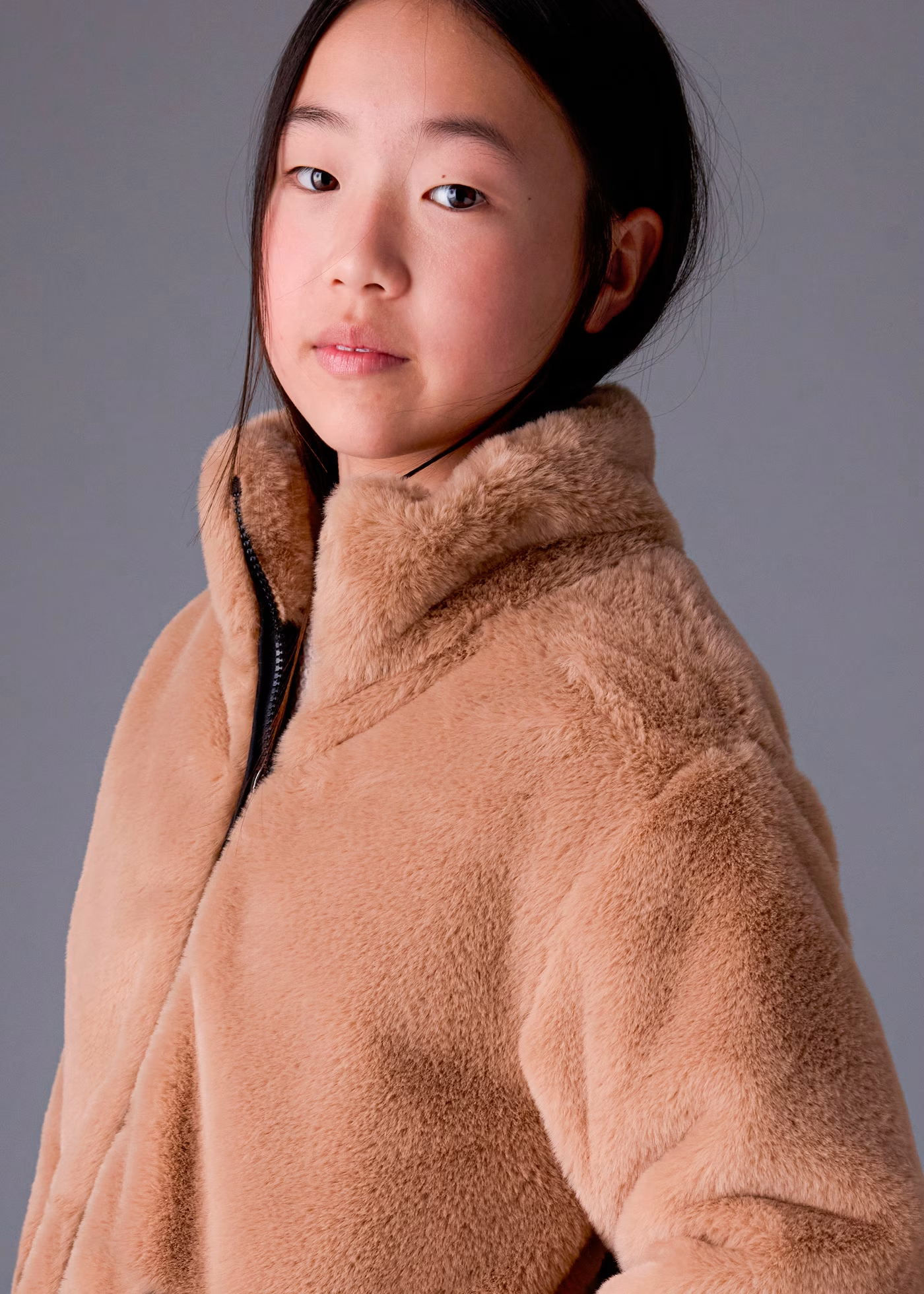 Tween Faux Fur Coat