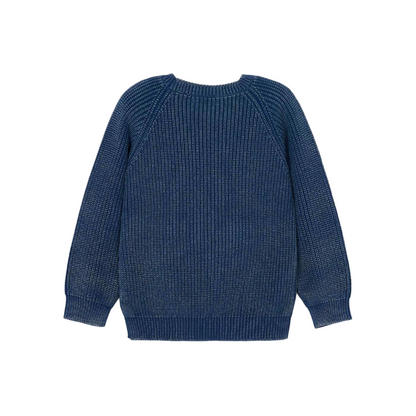 Rib Knit Sweater - Blue