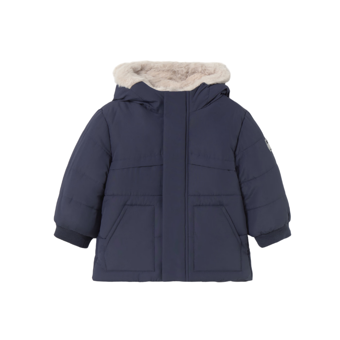 Faux Fur Coat - Blue