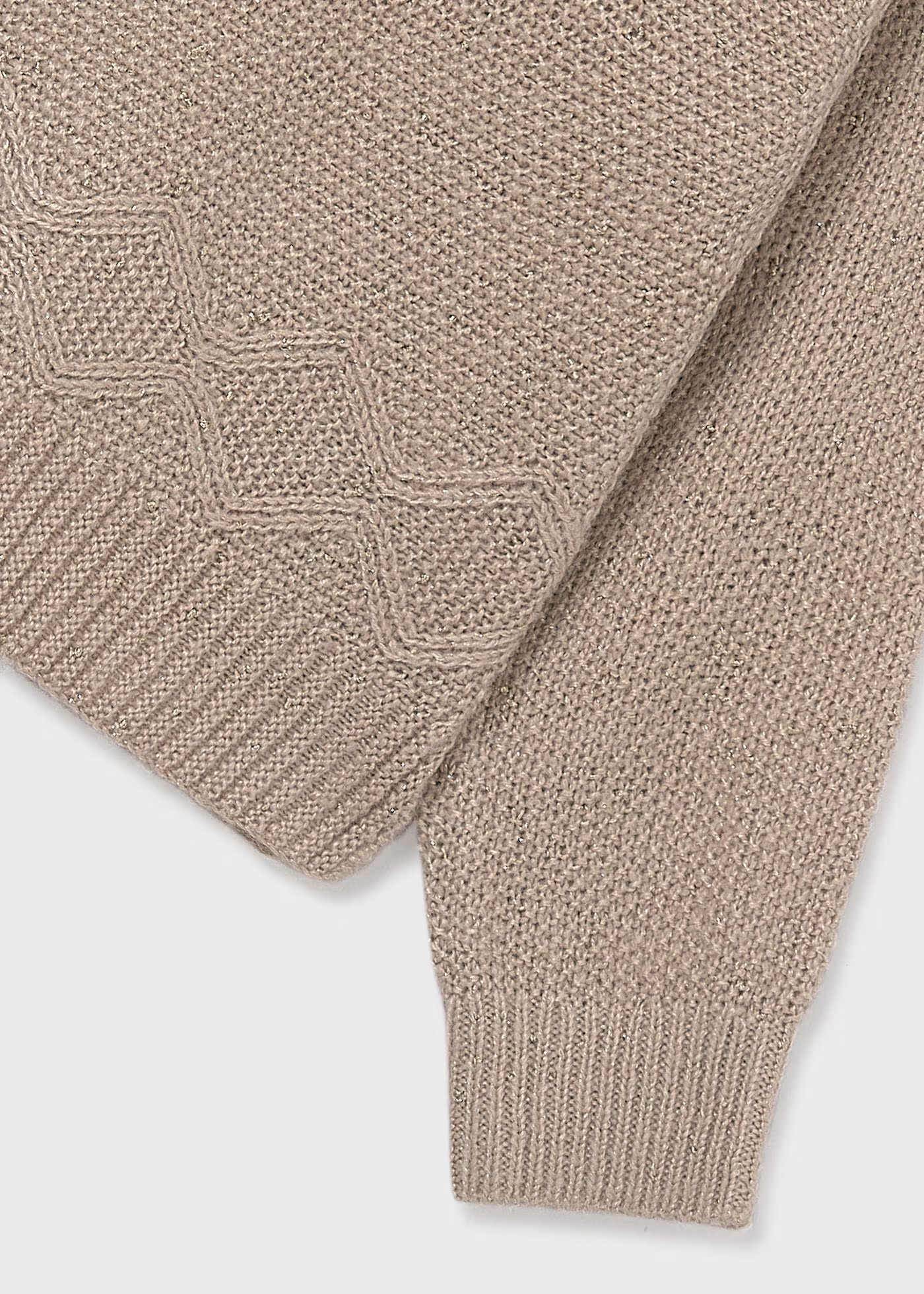 Metallic Knit Sweater - Sesame