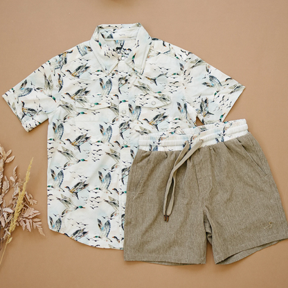 Perf. Snap Shirt - Mallard Sky