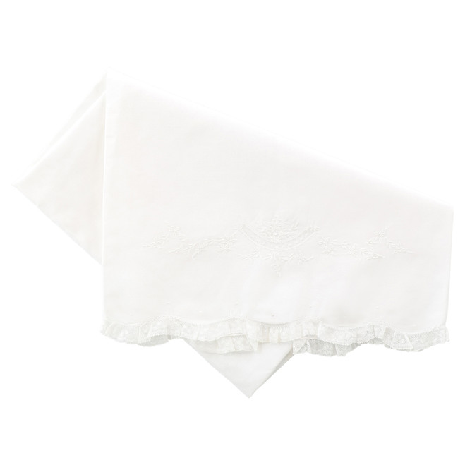 Receiving Blanket W/ Lace Trim