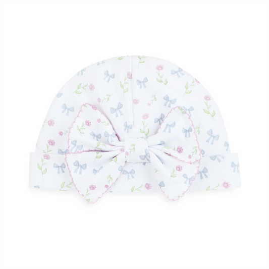 Evelyn's Classics Print Bow Hat